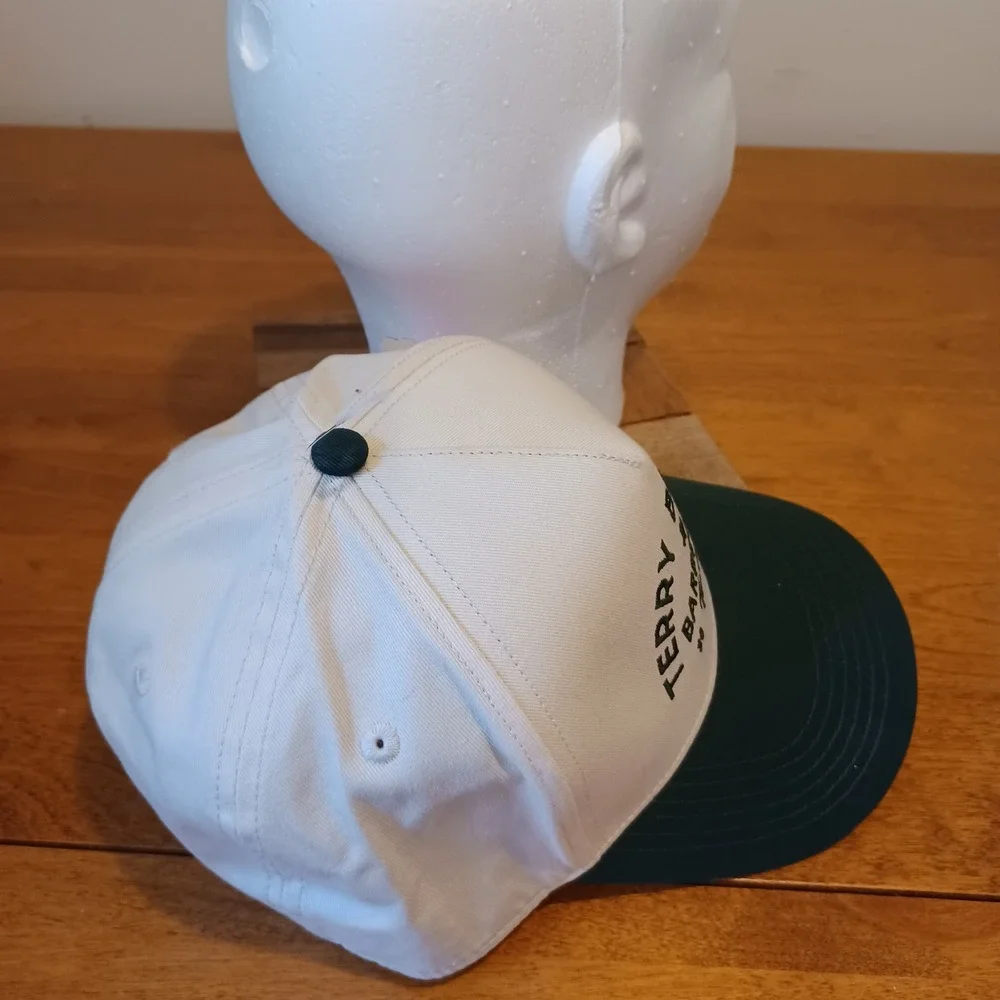 Terry Black's Barbecue Hat Unisex OS Cream Green Texas BBQ Snapback Cap New